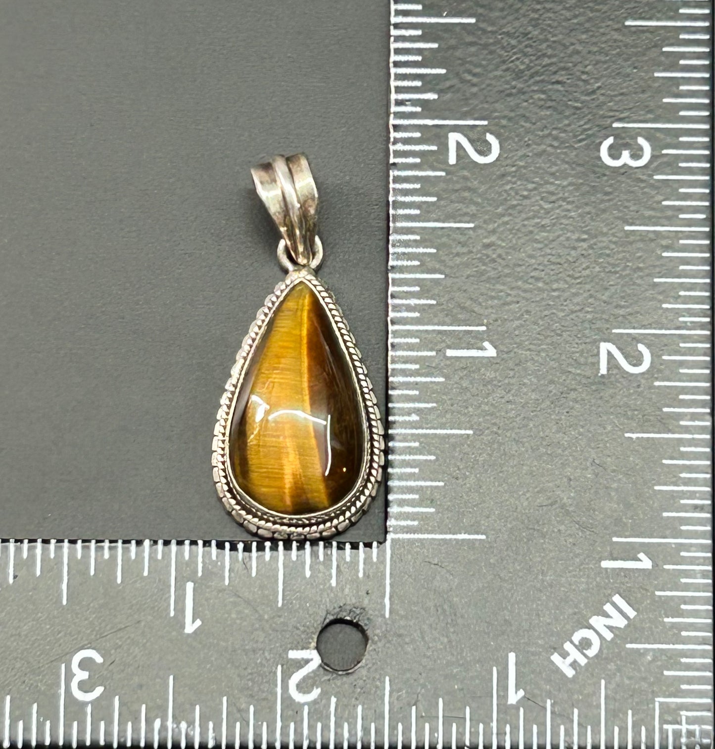 Sterling Silver Tigers Eye Pendant