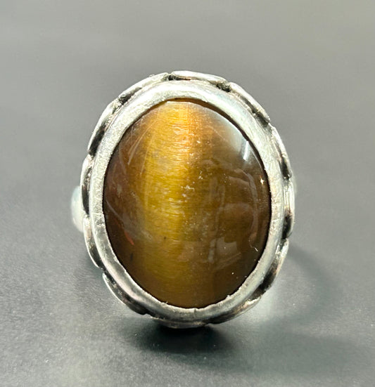 Sterling Silver Tigers Eye Ring