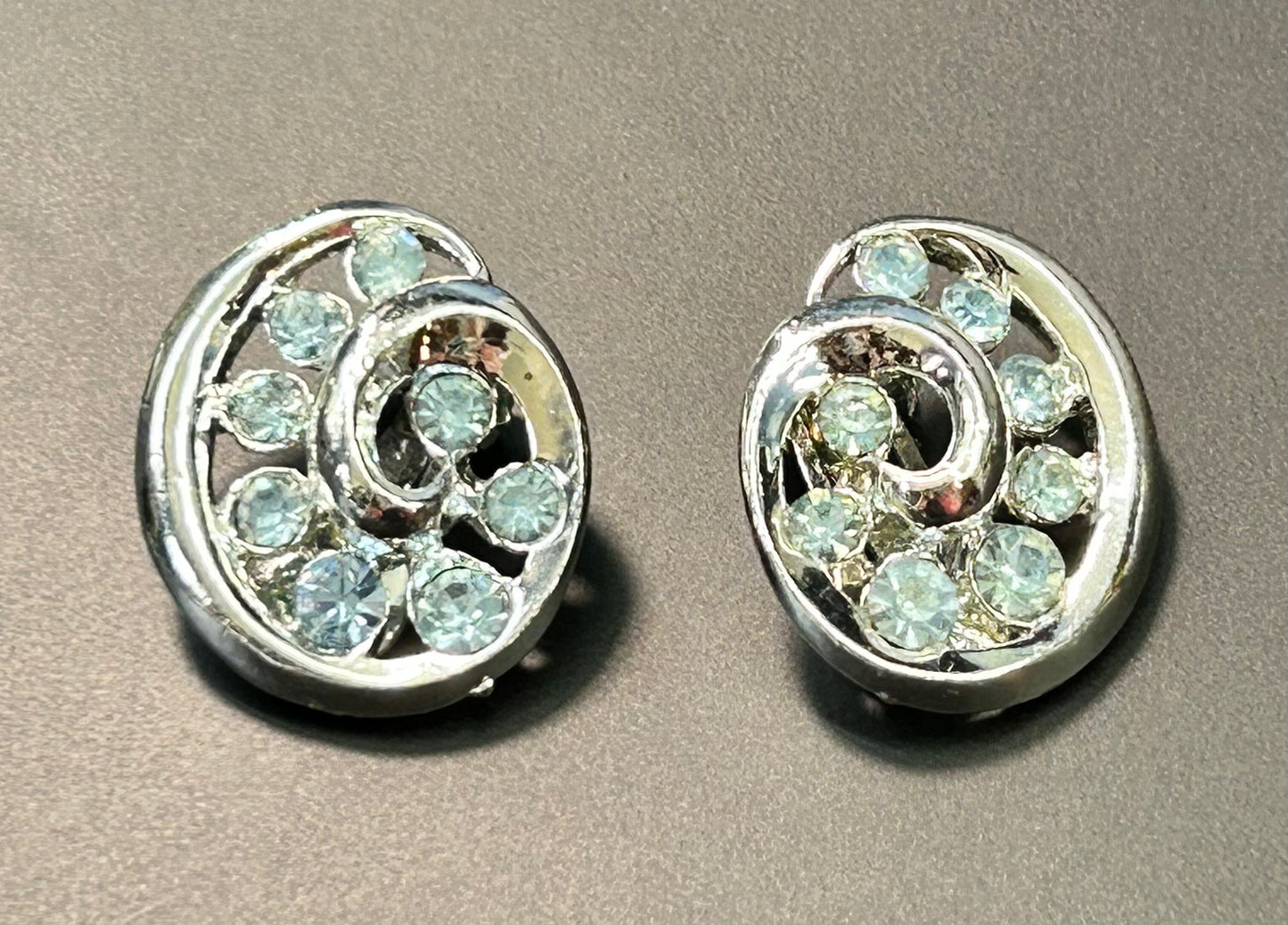 Vintage Rhinestone Clip Earrings