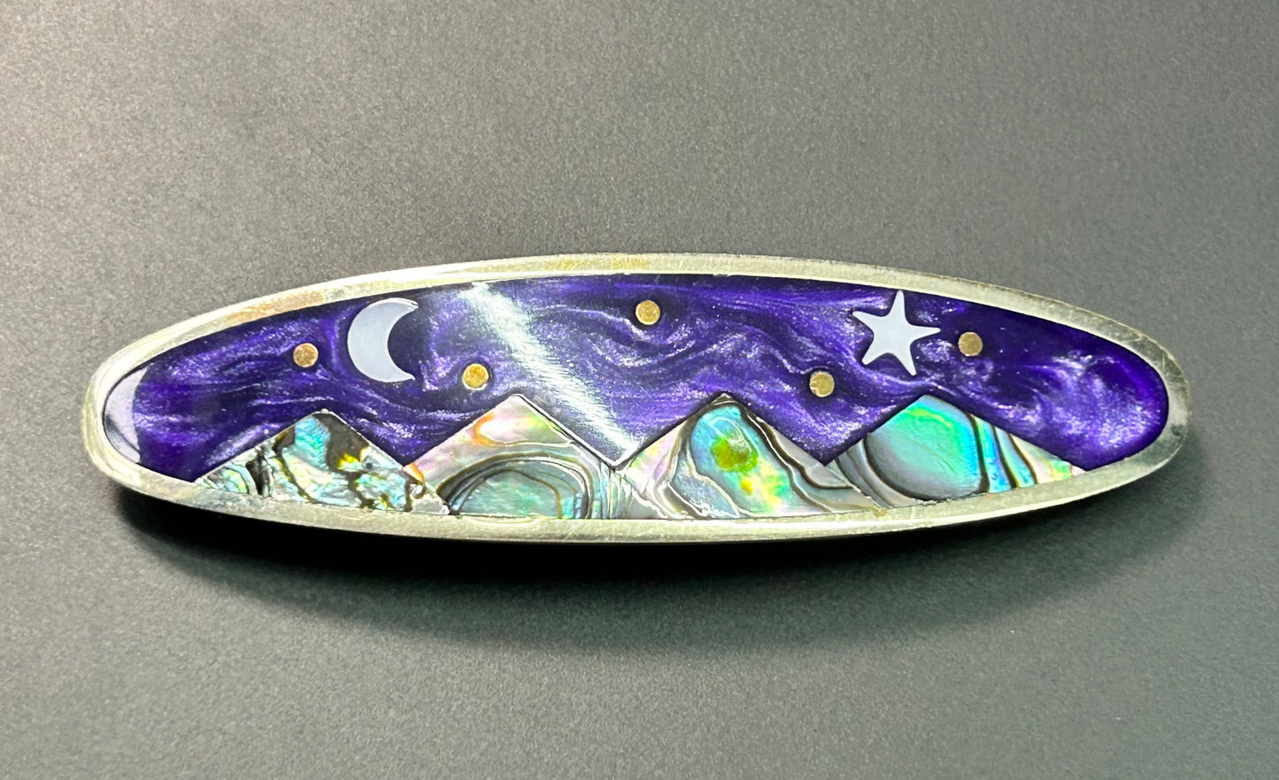 Enamel & Abalone Hair Barrette