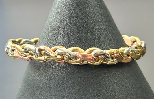 Sergio Copper Brass & Stover Tone Bracelet