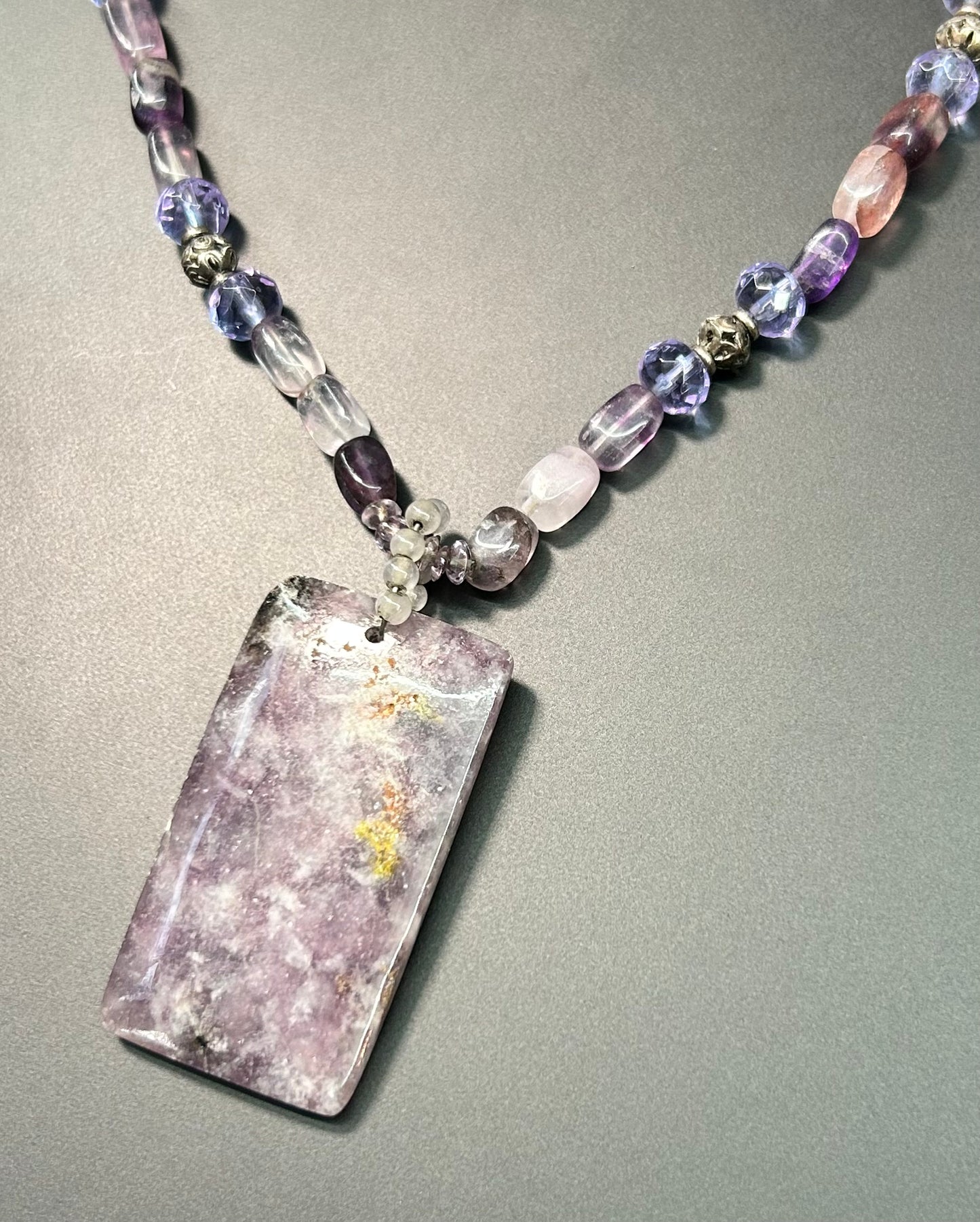 Sterling Silver Lepidolite Necklace