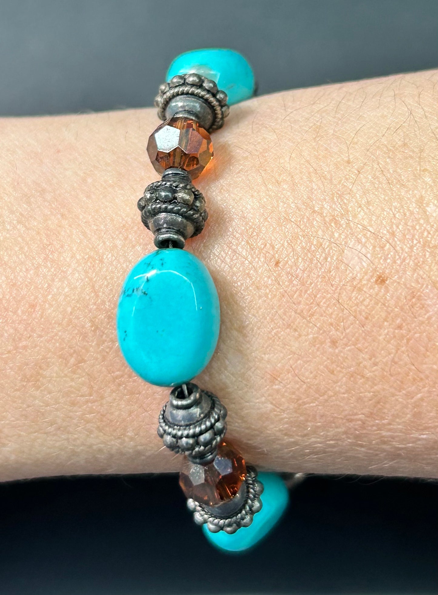 Sterling Silver Turquoise Toggle Bracelet