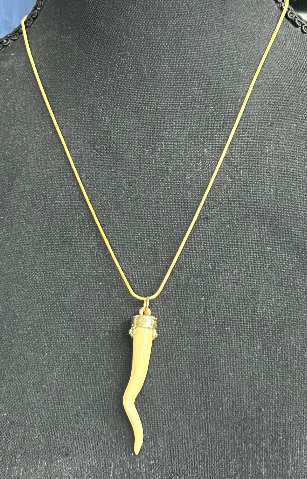 Acrylic Faux Horn Necklace