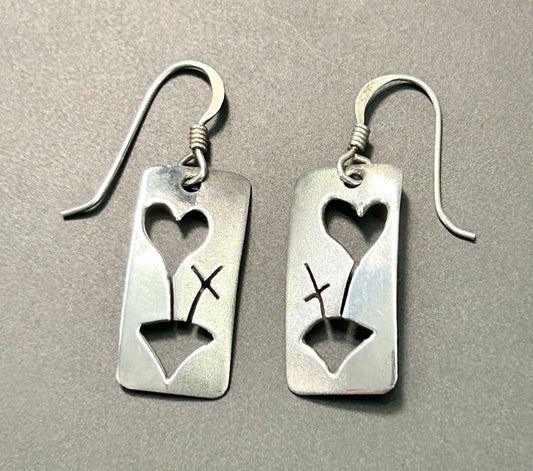 Sterling Silver Cross Earrings