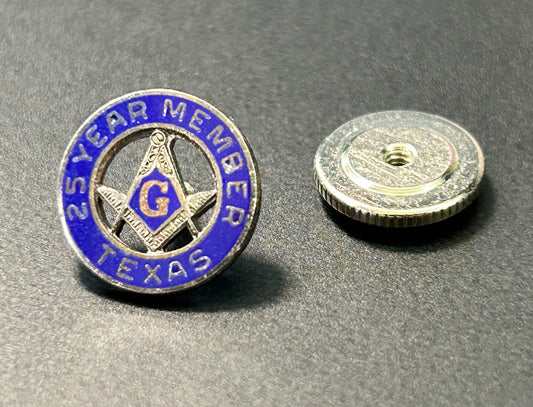 Sterling Silver Freemason Member Pin