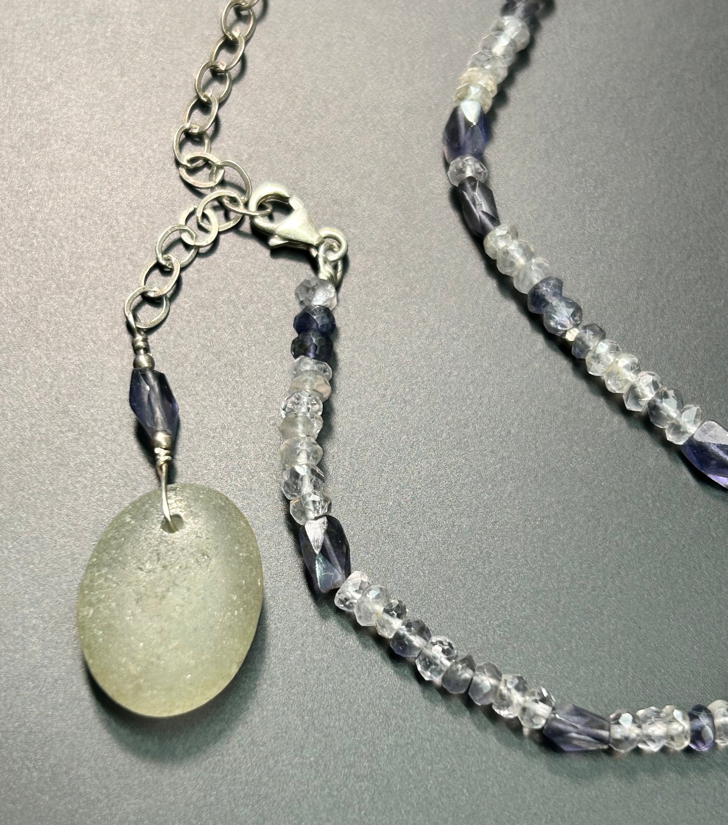 Sterling Silver Glass Bead Necklace