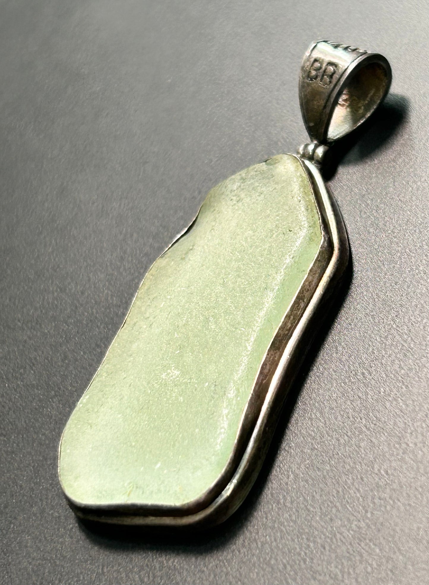 BB Sterling Silver Sea Glass Pendant