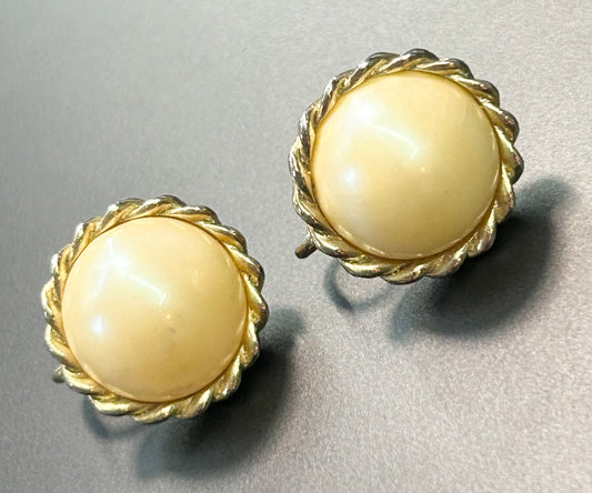 Hobe Faux Pearl Clip Earrings