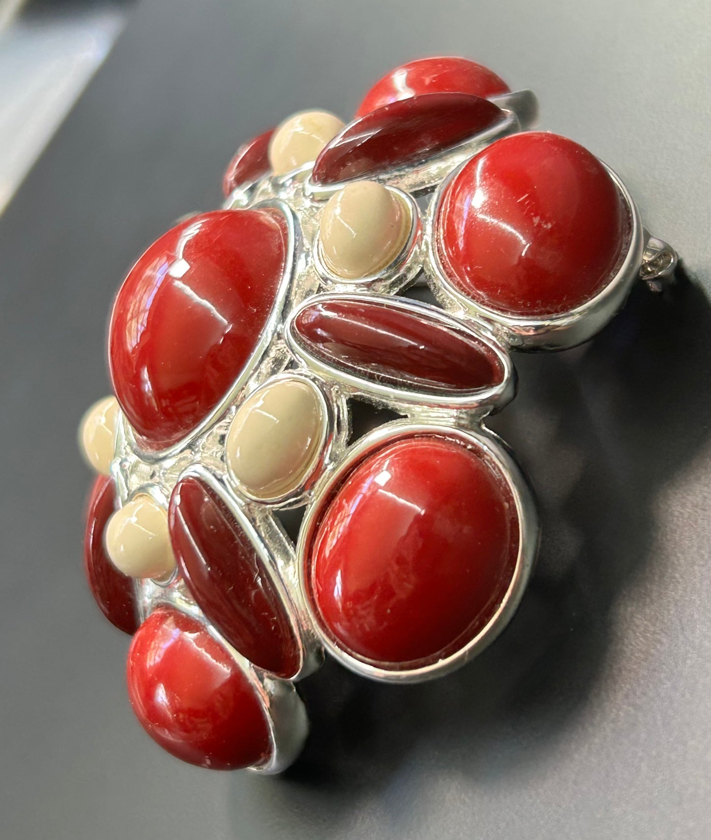 Red Resin Brooch