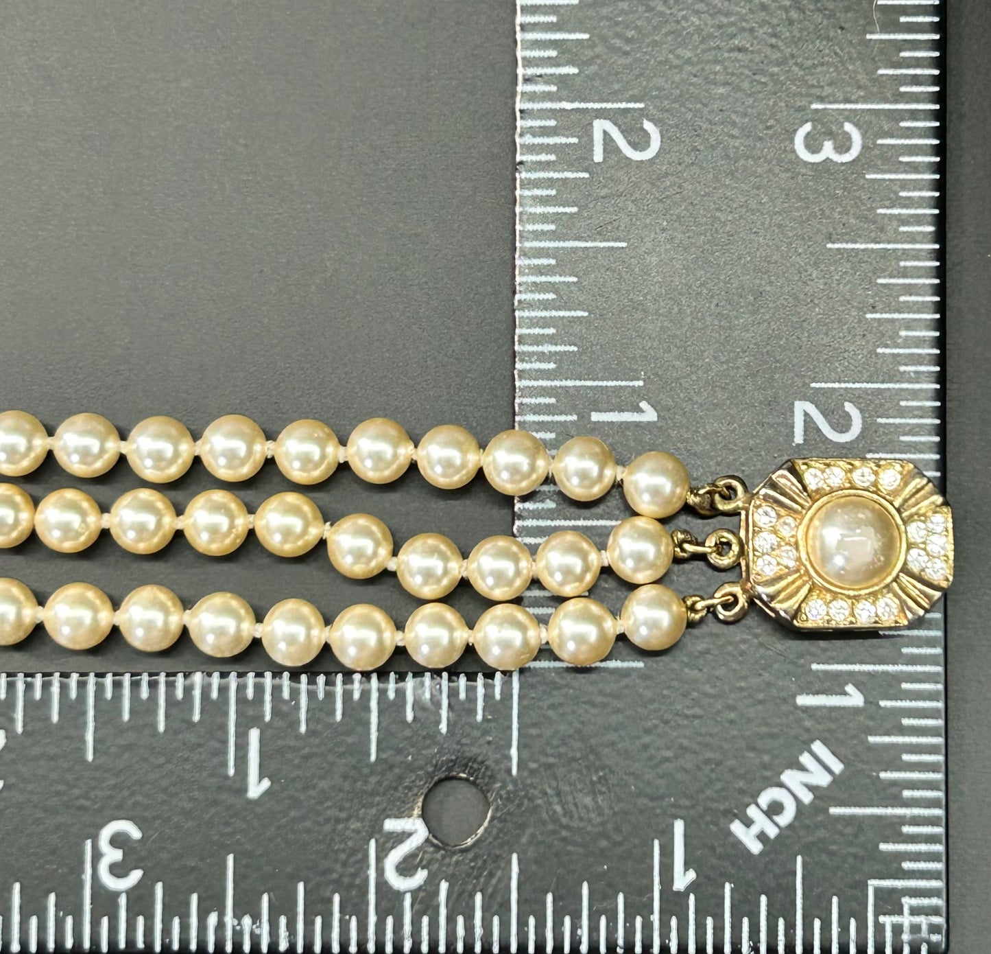 Sterling Silver Vermeil Faux Pearl Bracelet