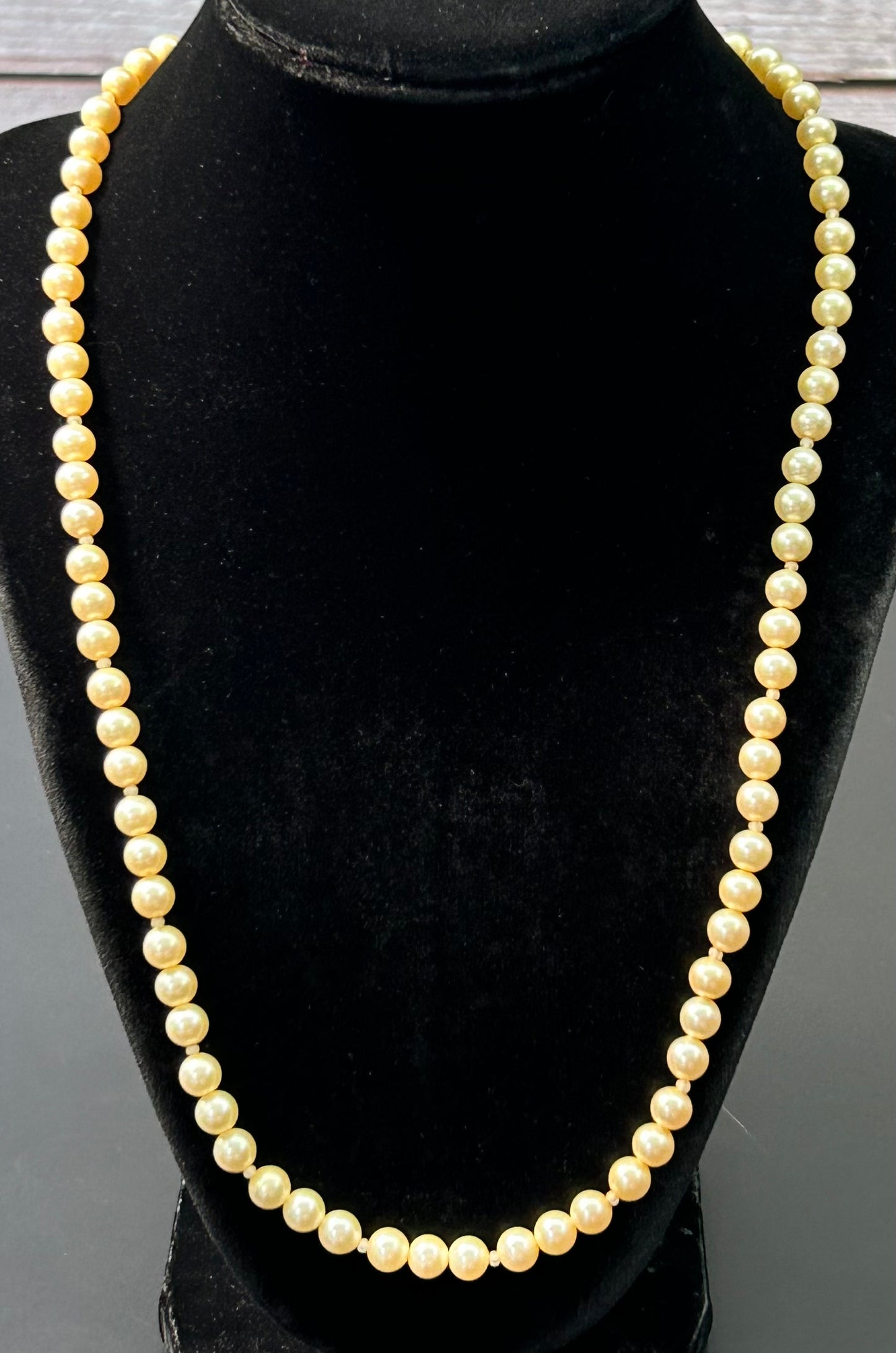 Sterling Silver Faux Pearl Necklace