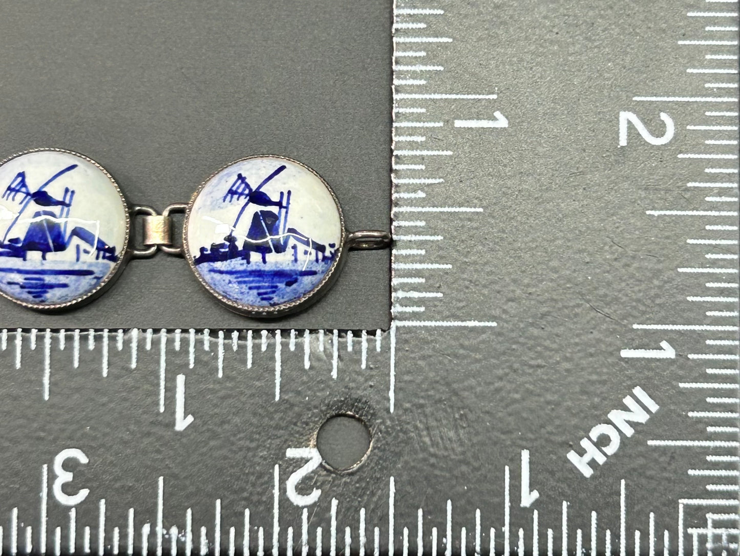 Delft Sterling Silver Windmill Bracelet
