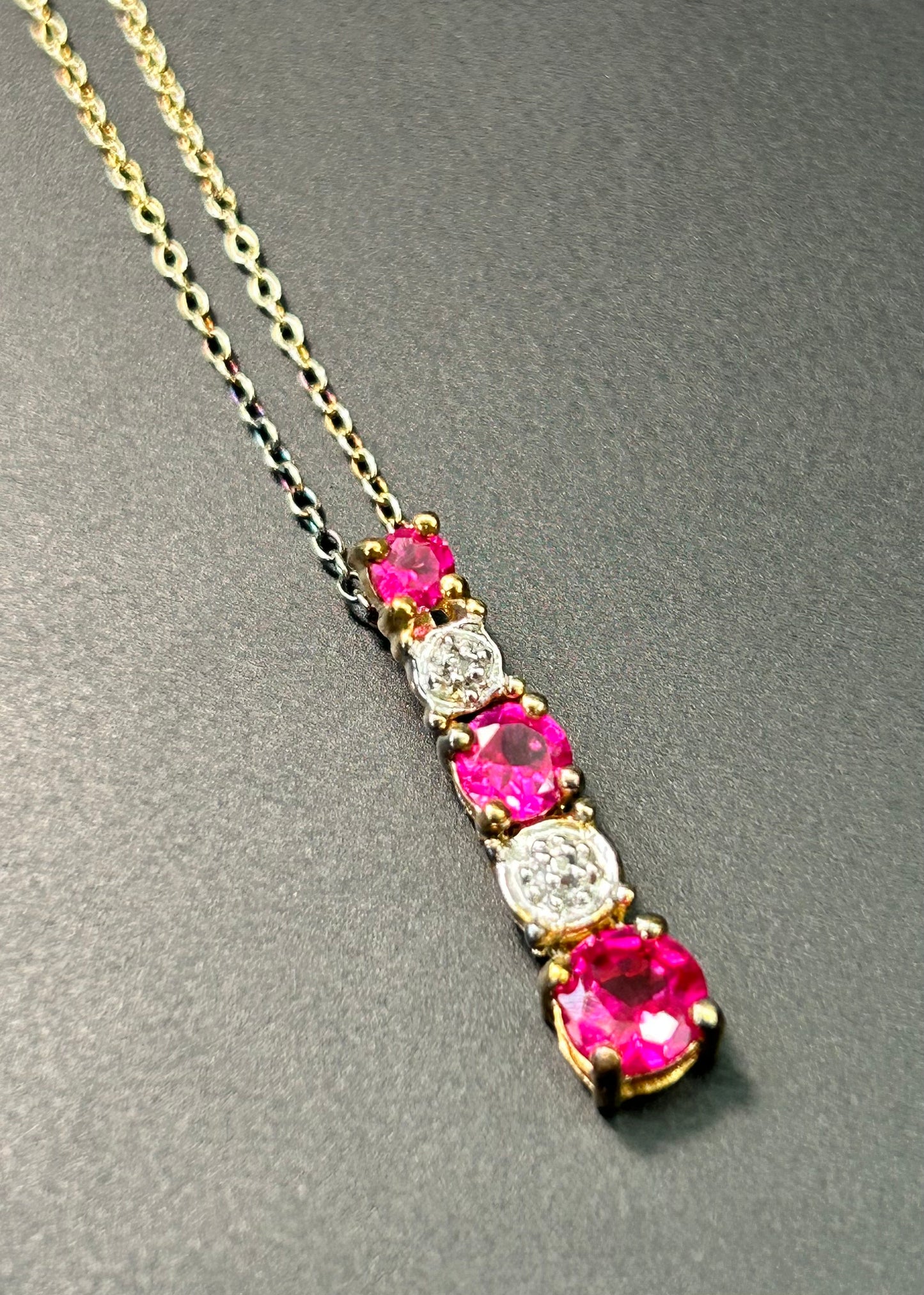 Sterling Silver Vermeil CZ Necklace