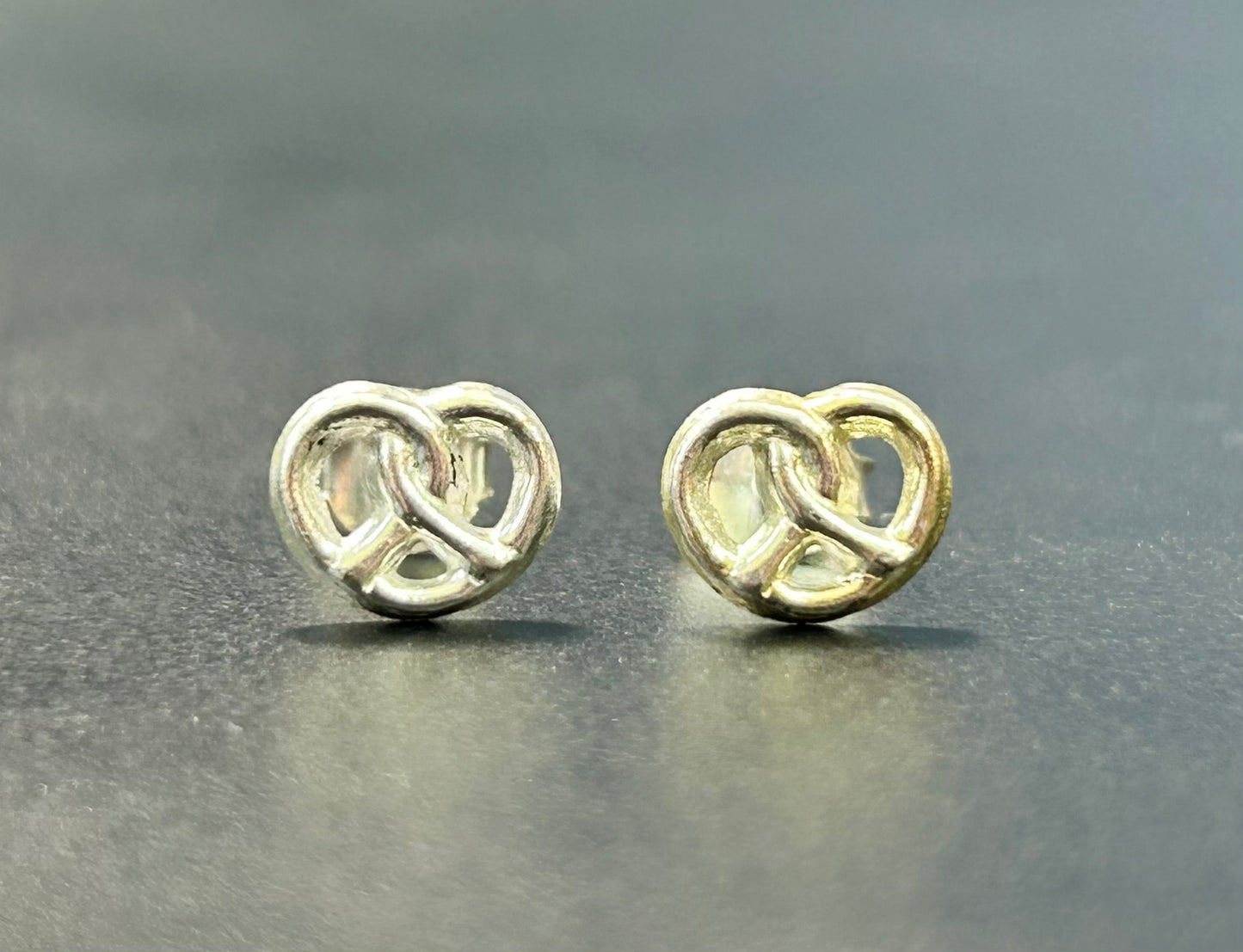 Sterling Silver Pretzel Earrings