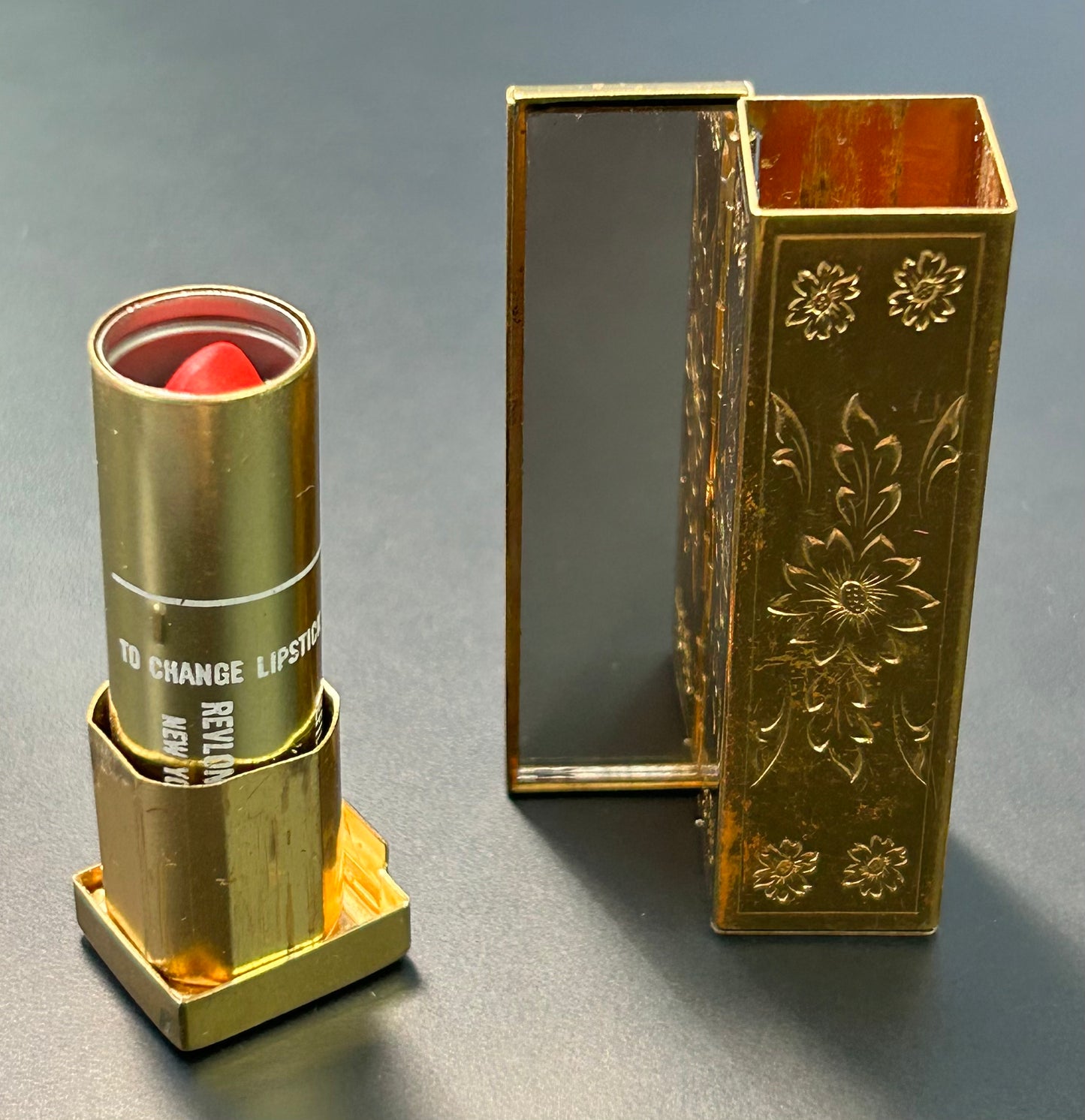 Vintage Revlon Lipstick Mirror Case