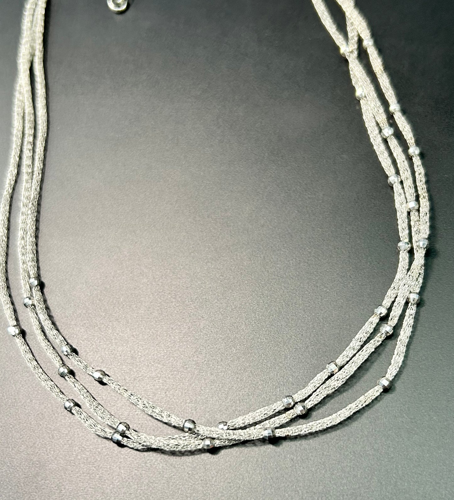 Italy Sterling Silver Mesh Necklace