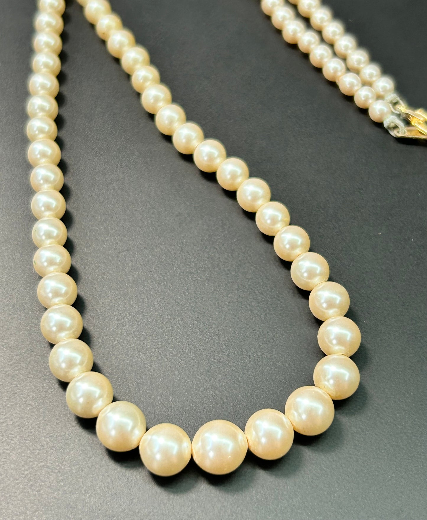 Glass Faux Pearl Necklace