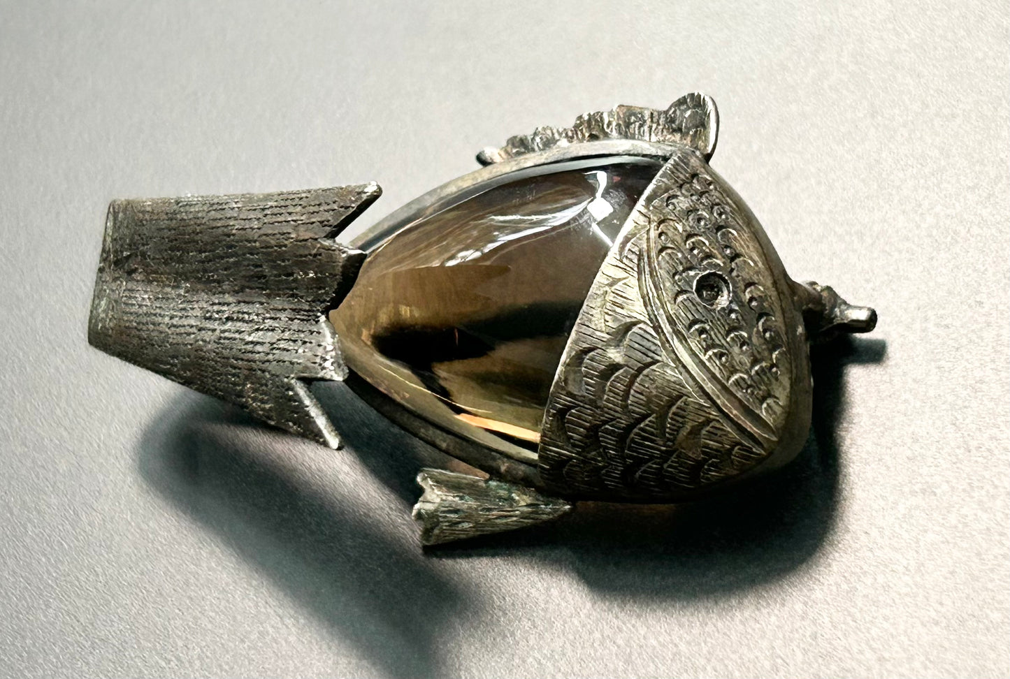 Sterling Silver Fish Brooch