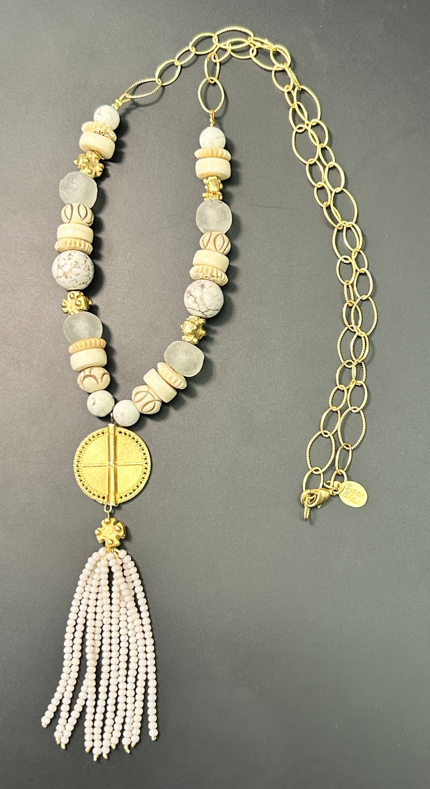 Susan Shaw Stone & Bone Necklace