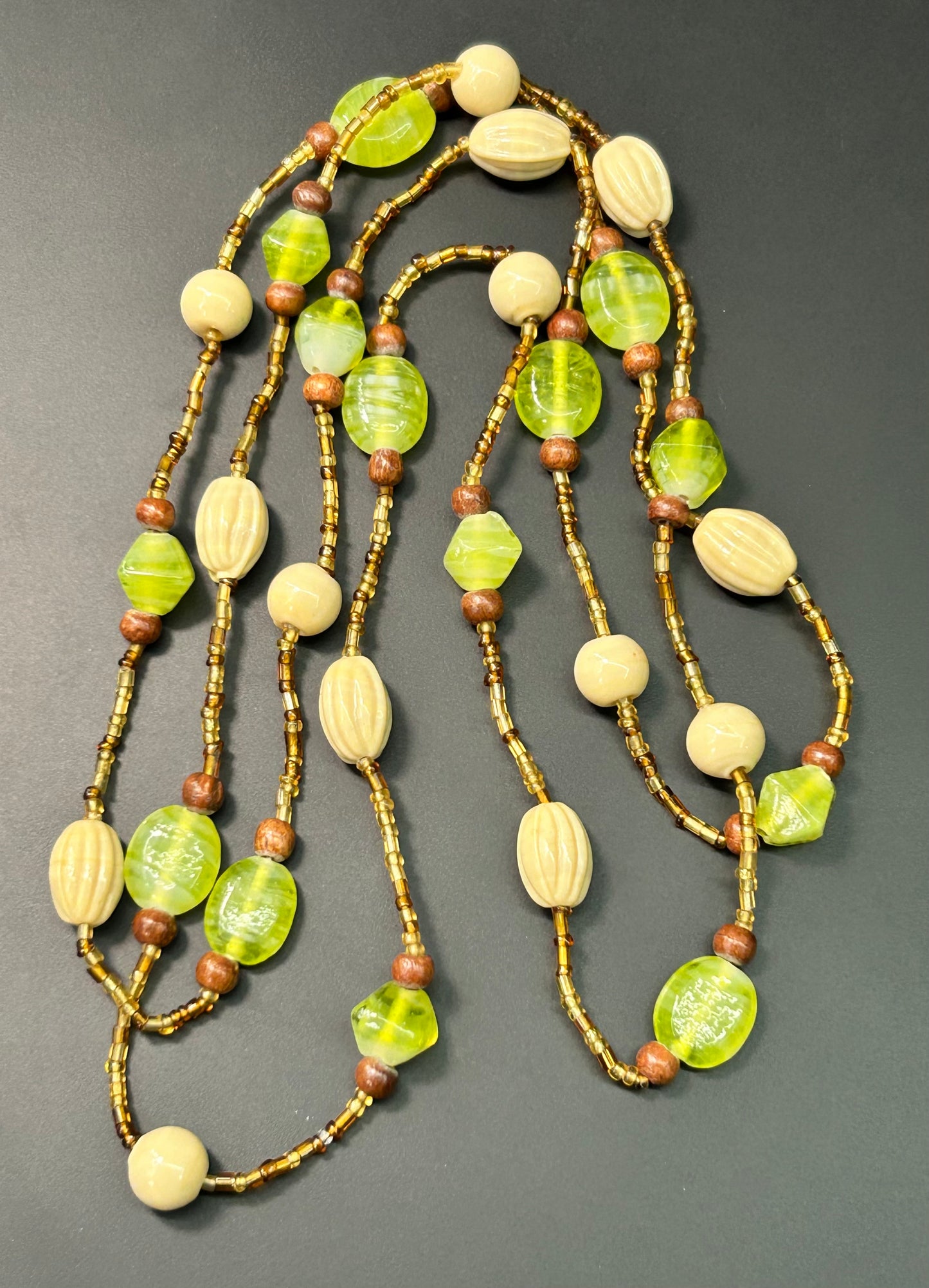 Vintage Glass & Seed Bead Necklace