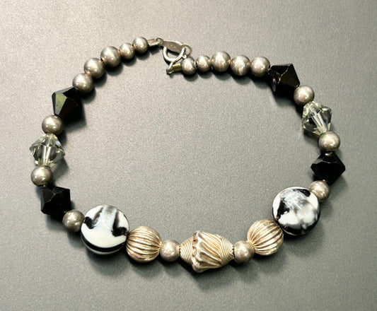 Sterling Silver Beaded Bracelet