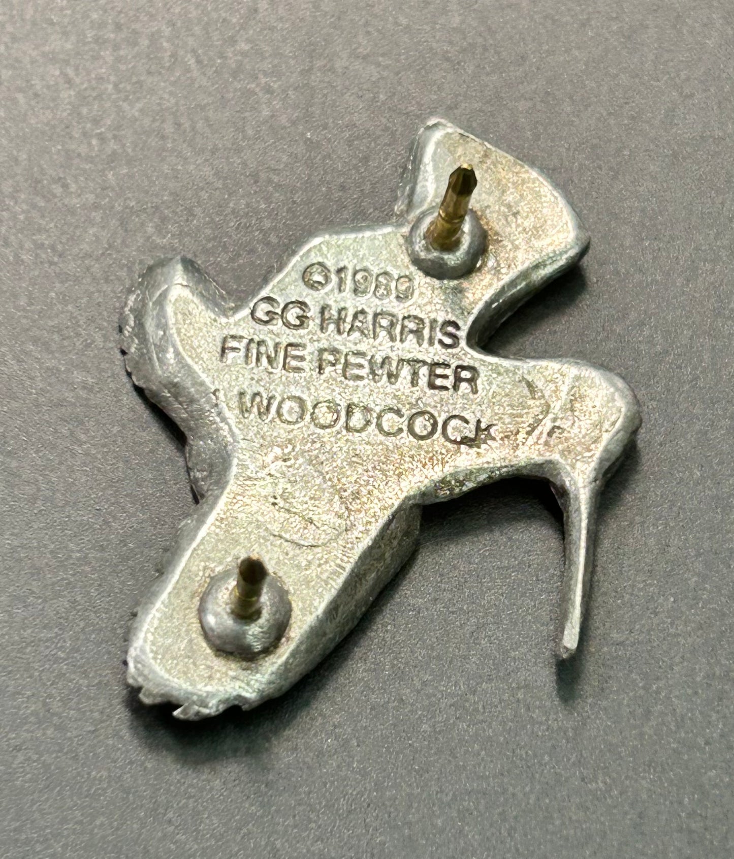 1989 GG Harris Pewter Woodcock Pin