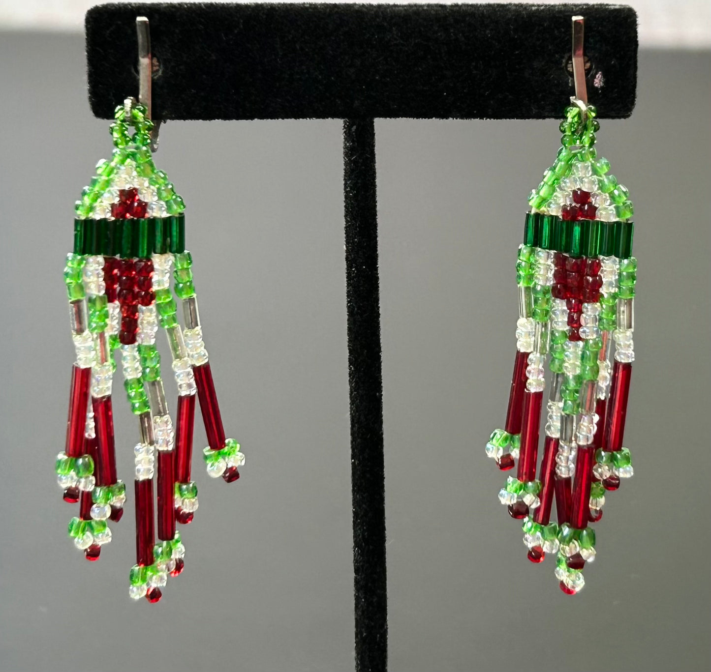 Seed Bead Clip Earrings