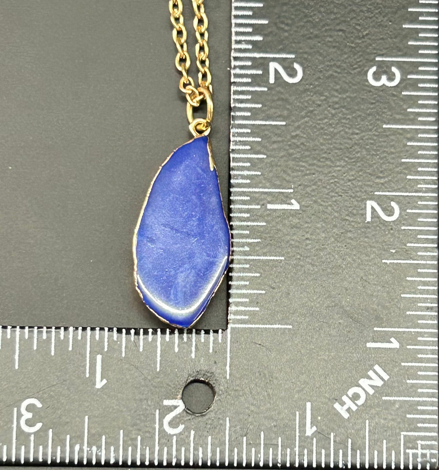Acrylic Pendant Glass Bead Necklace