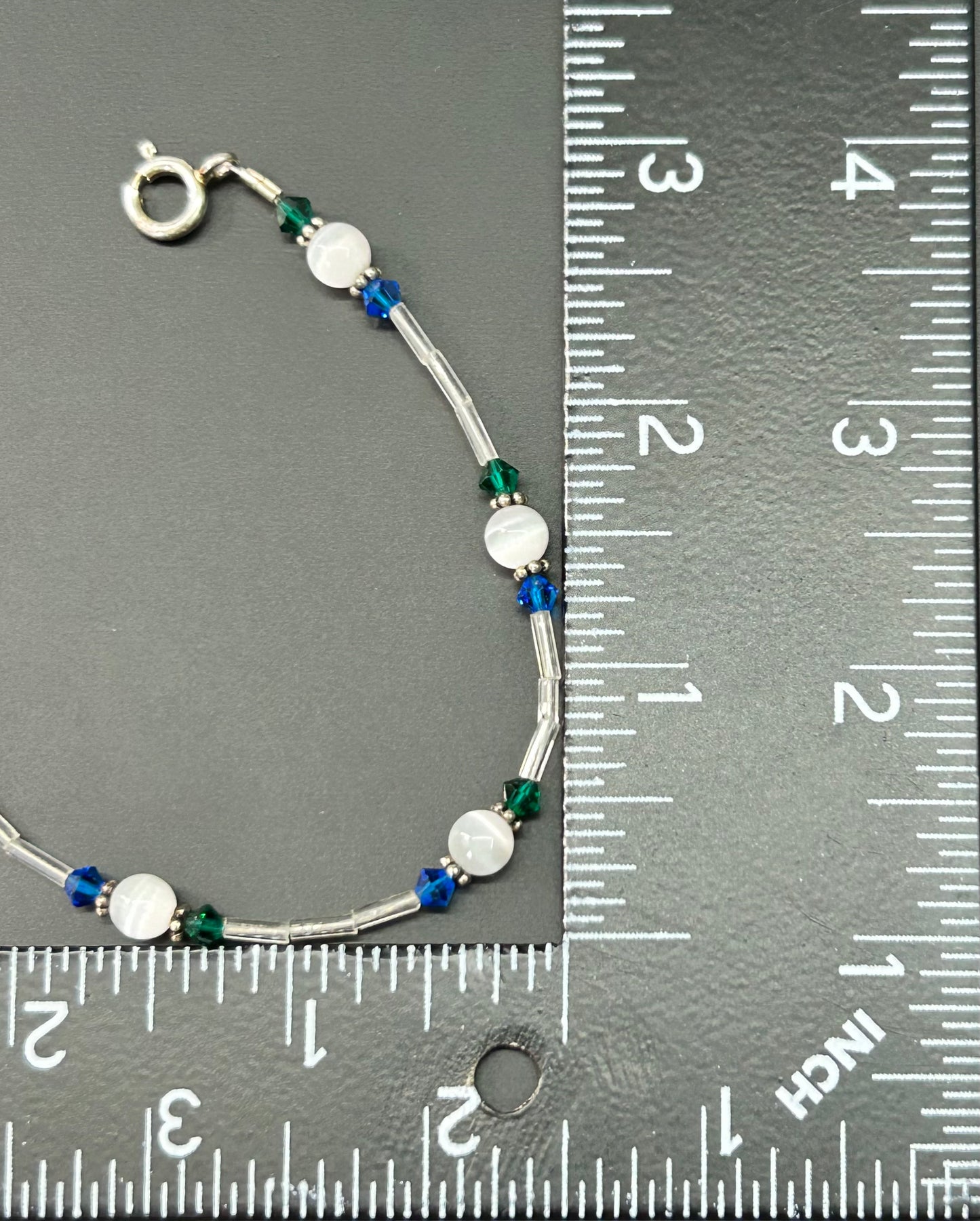 Sterling Silver Glass Bead Bracelet