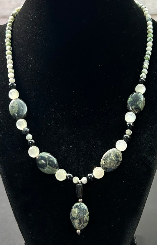 Sterling Silver Kambaba Jasper Necklace