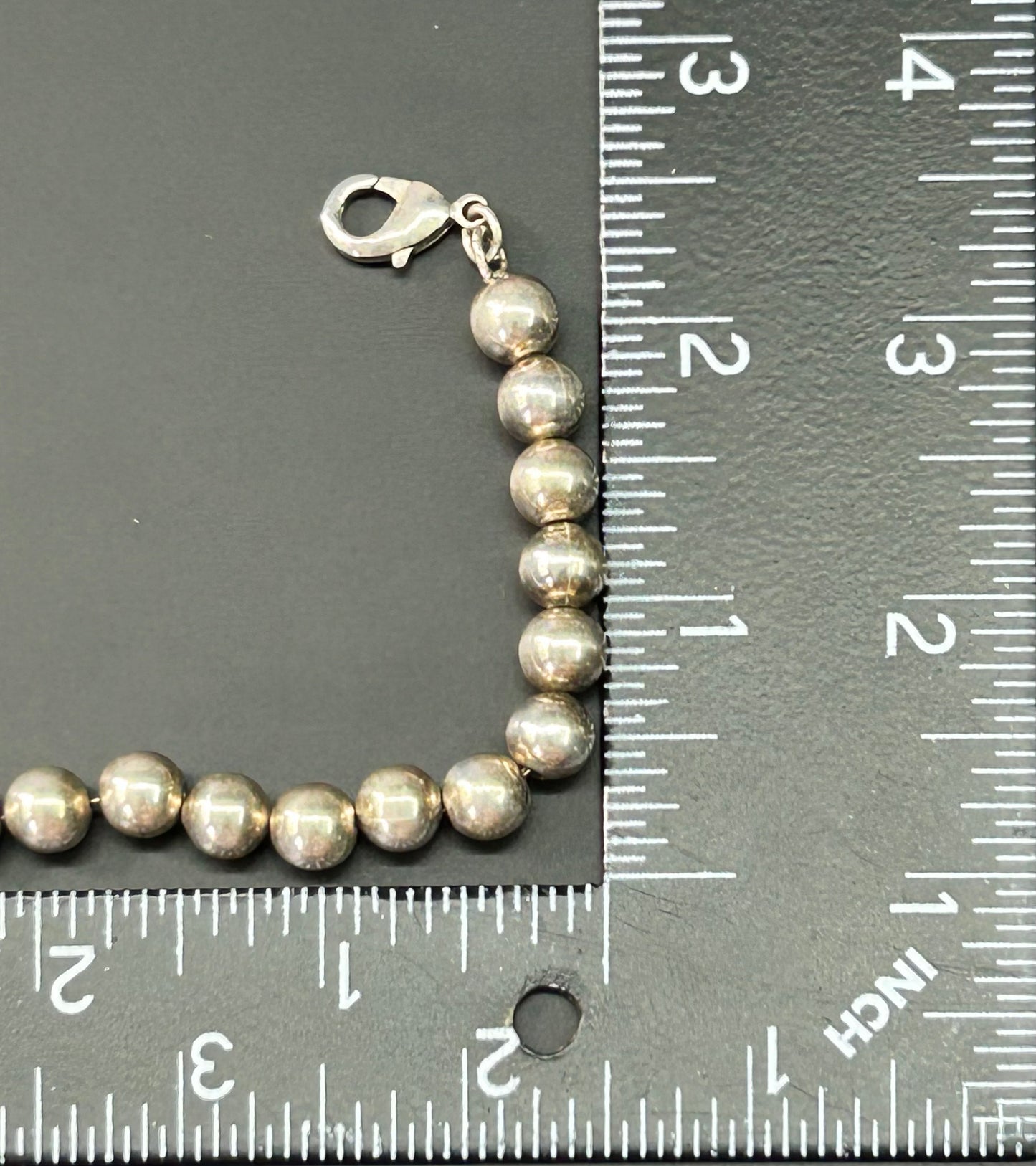 Silver Tone Ball Beaded Bracelet