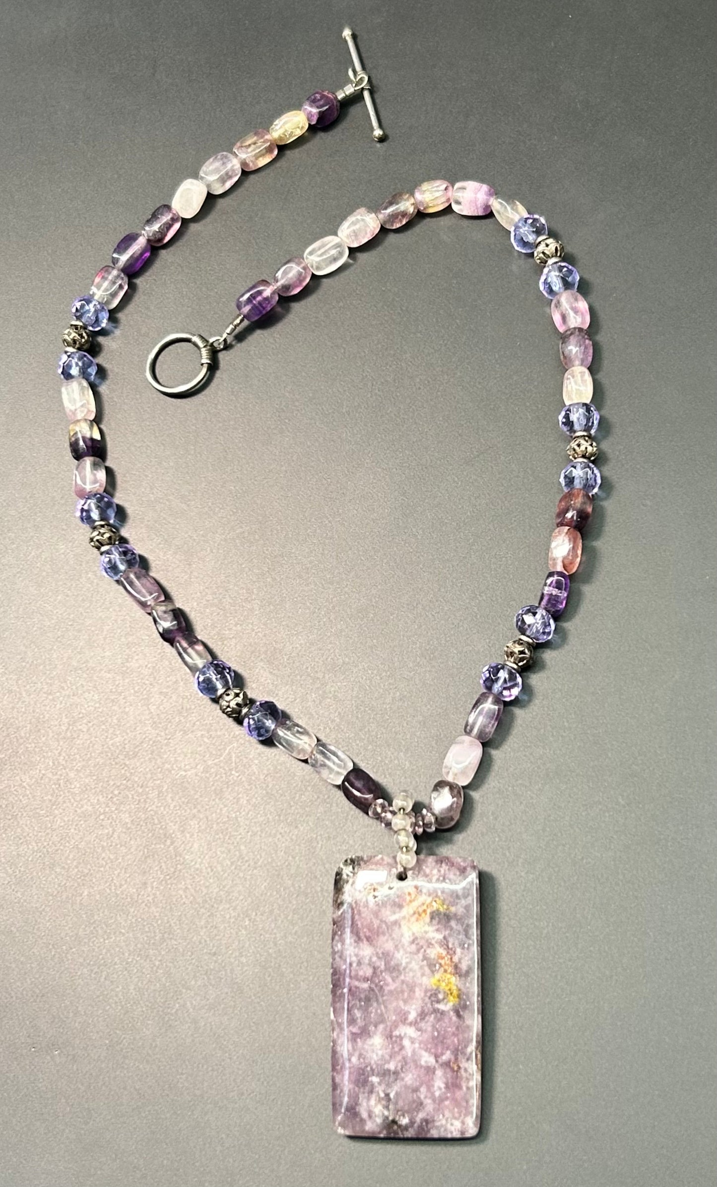 Sterling Silver Lepidolite Necklace