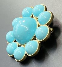 Turquoise Color Brooch