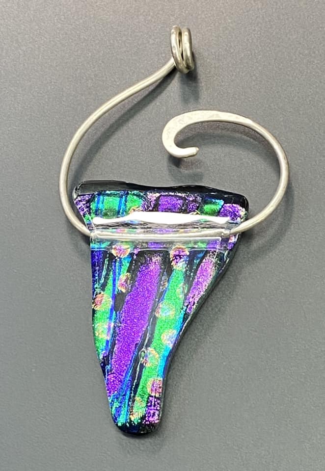 Sterling Silver Art Glass Pendant