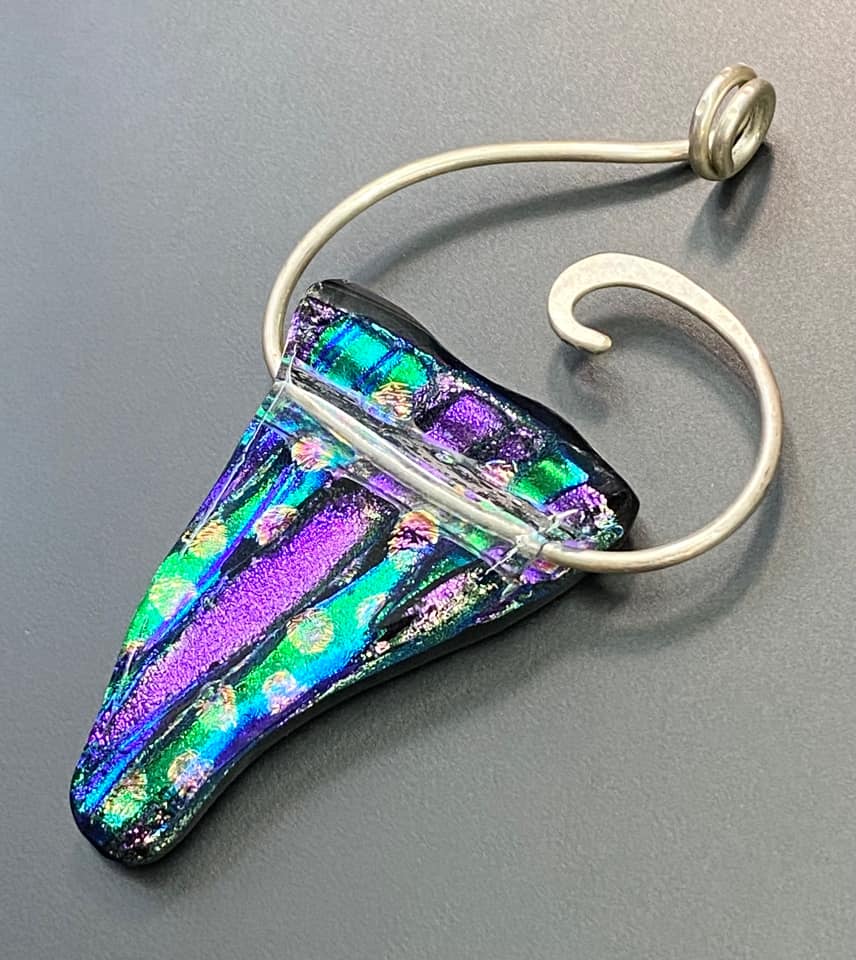 Sterling Silver Art Glass Pendant