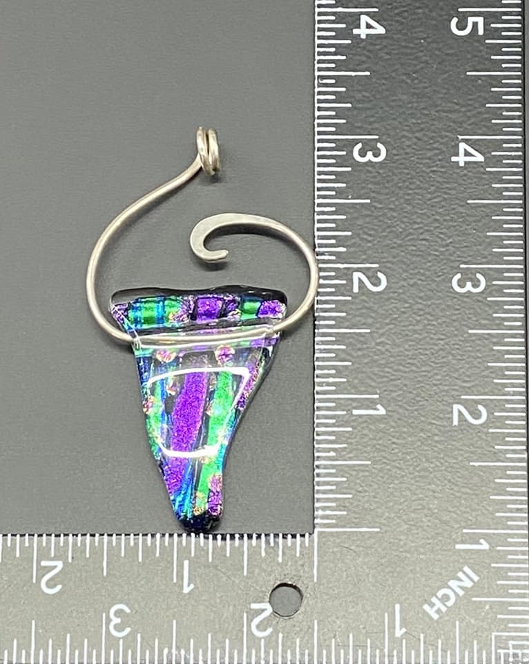 Sterling Silver Art Glass Pendant