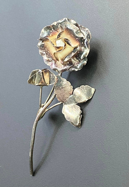 Sterling Silver Flower Brooch