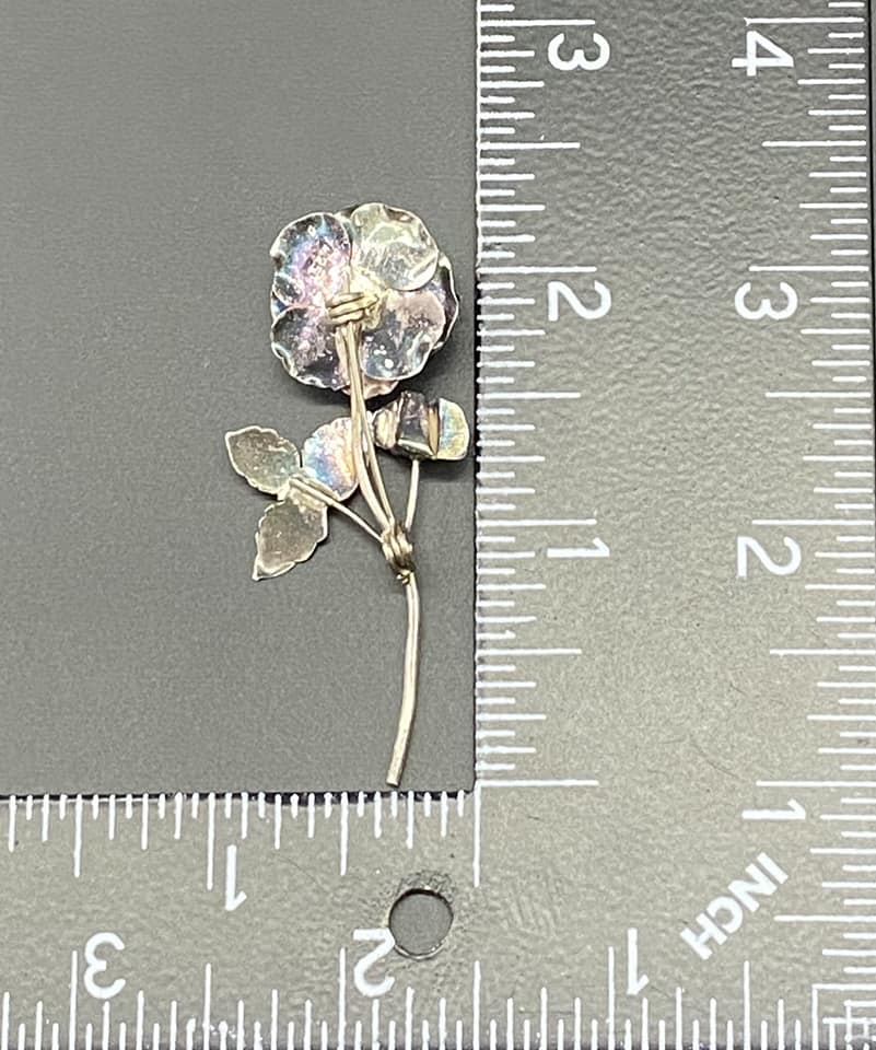 Sterling Silver Flower Brooch