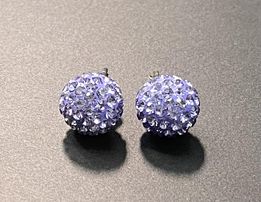 Sterling Silver Rhinestone Stud Earrings