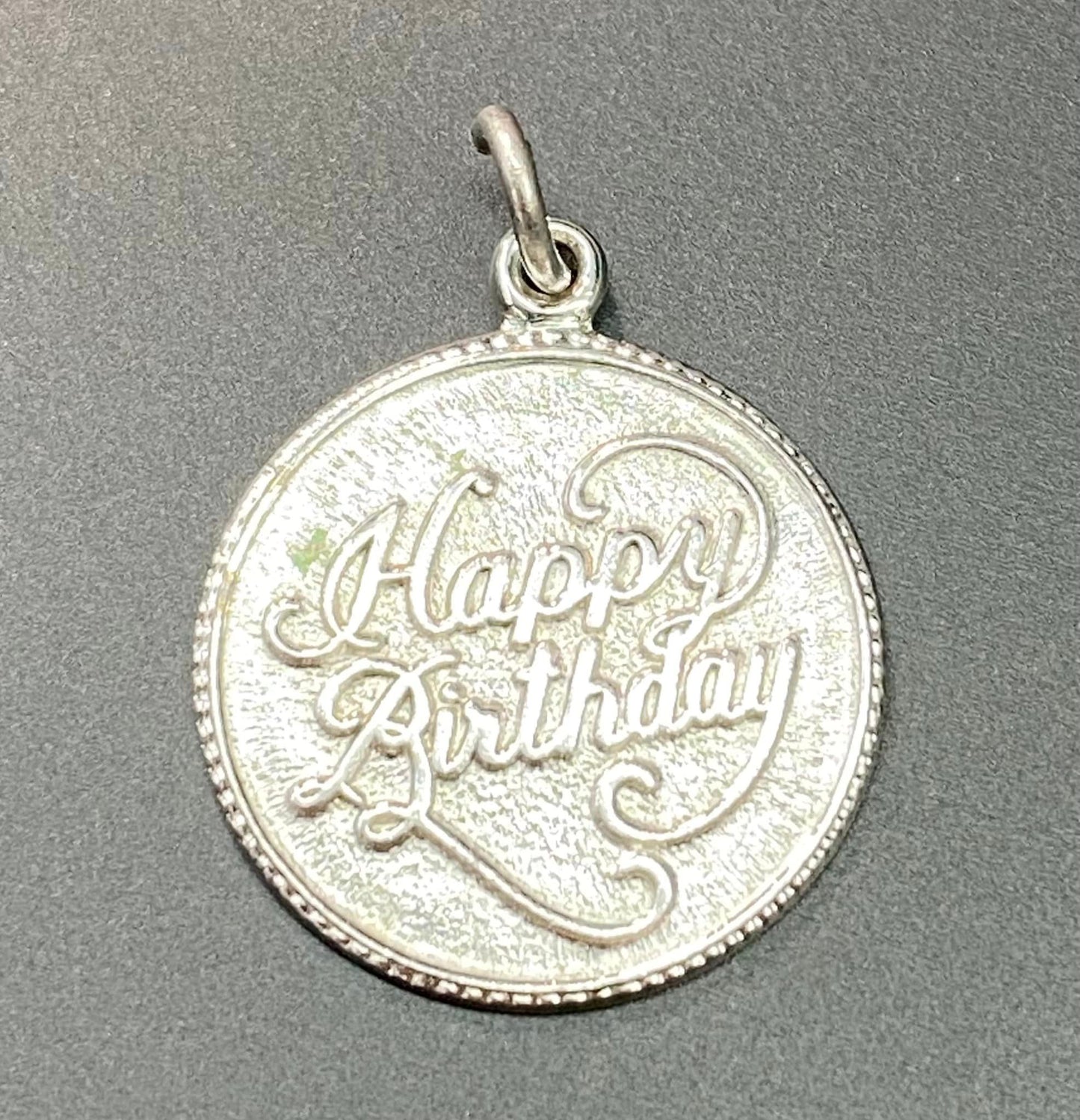 Sterling Silver Happy Birthday Charm or Pendant