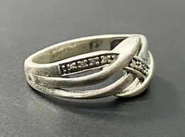 Sterling Silver Diamond Ring