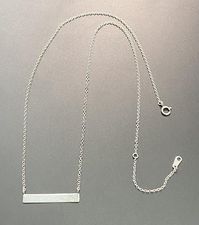 Sterling Silver Initial S Bar Necklace