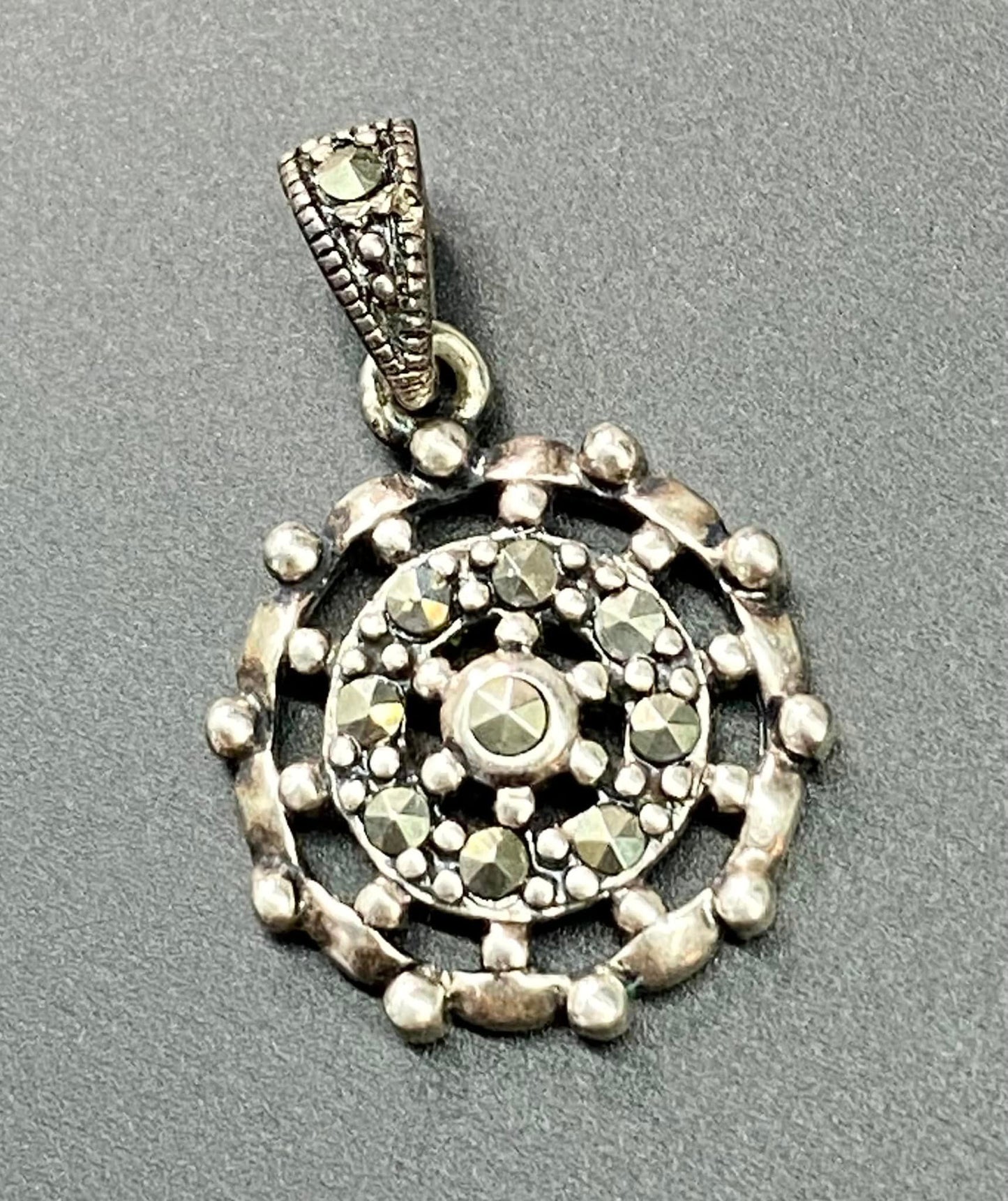 Sterling Silver Marcasite Pendant