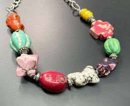 Dyed Stone Chunky Necklace