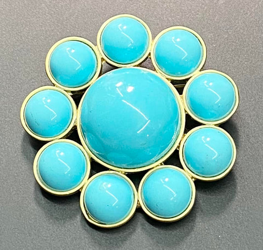 Turquoise Color Brooch