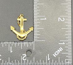 Signed RL Sterling Silver Vermeil Anchor Pendant