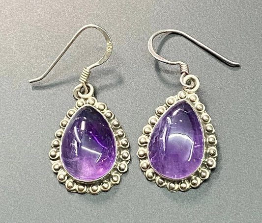 Sterling Silver Amethyst Earrings