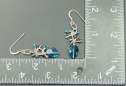 Sterling Silver Glass Bead Earrings