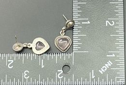Sterling Silver Rose Quartz Earrings